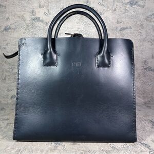 Less Bore June Bag Black Handmade Barcelona Designer Handbag with Signature Knot